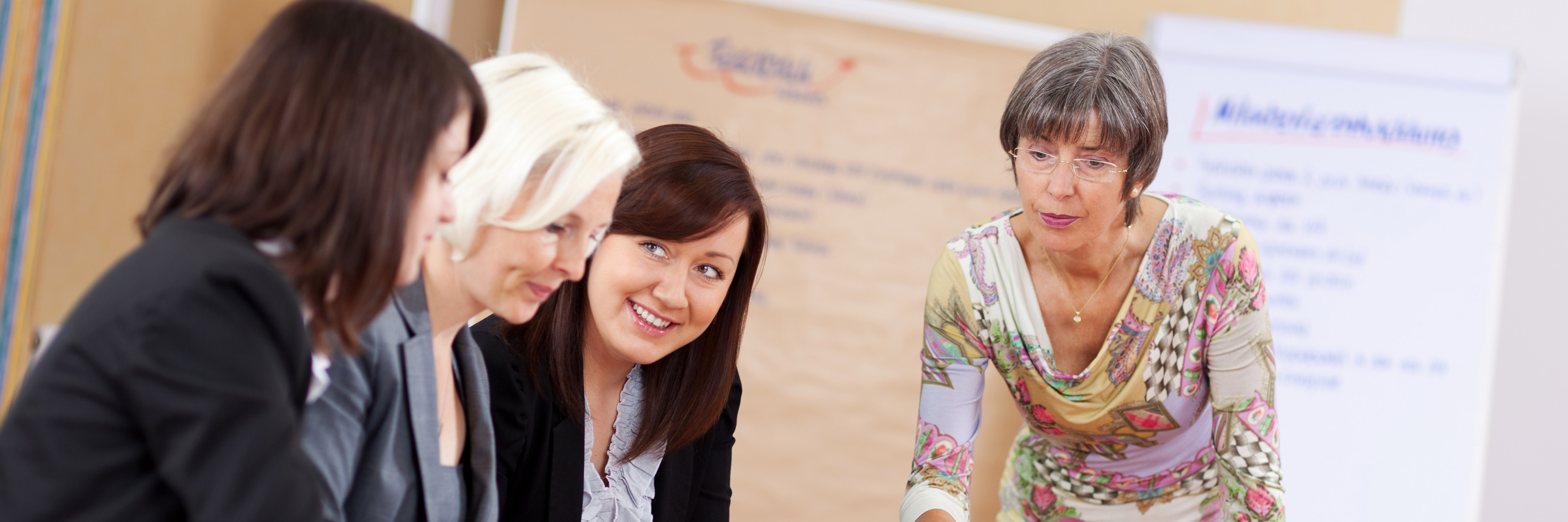 four females participating in a class